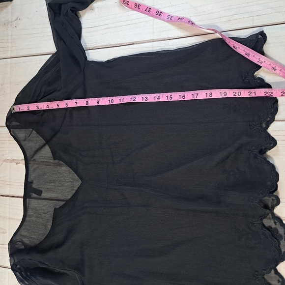 3 FOR 12 SALE Jessica Simpson Black Sheer Women's Blouse Size Medium - Picture 11 of 11